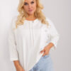 Ecru plus size mikina DRAWCOLLAR