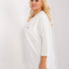 Ecru plus size mikina DRAWCOLLAR