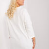 Ecru plus size mikina DRAWCOLLAR