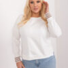 Ecru plus size mikina CUFFELLE