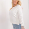 Ecru plus size mikina CUFFELLE