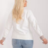 Ecru plus size mikina CUFFELLE