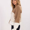 Ecru-velbloudí oversize kardigan SELDA Rue Paris