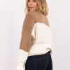 Ecru-velbloudí oversize kardigan SELDA Rue Paris