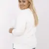Ecru plus size halenka MAGNOLIS s květinou