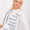 Ecru mikinová tunika SCRIPTINA plus size