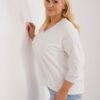 Ecru plus size top PURENNA