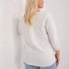 Ecru plus size top PURENNA