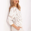 Ecru oversize top MARENZA s kresbou
