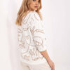 Ecru oversize top MARENZA s kresbou