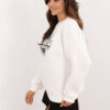 Ecru oversize mikina s potiskem – LEVINA