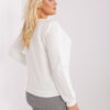 Ecru plus size mikina RELAXDUO