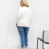 Ecru plus-size top PETITARA