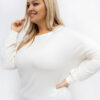 Ecru plus-size top PETITARA