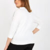 Ecru plus size mikina STRINGEL s nápisovými šňůrkami