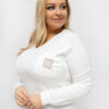 Ecru plus-size top BADGINA