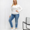 Ecru plus-size top BADGINA