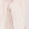 Ecru kožešinová vesta ROZALINA