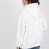Ecru oversize kangaroo mikina s potiskem – VERINA