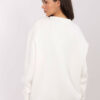 Ecru oversize mikina s výšivkou – ARVILIA