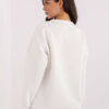 Ecru oversize mikina ITALY MODA s motivem buldočka – ARVORIA
