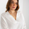 Ecru plus size halenka LAKERTA s dlouhým rukávem – ELSINORE