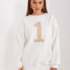 Ecru zateplená oversize mikina – HILIRA