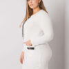 Ecru plus size sportovní mini šaty ORIELLE s kapsami