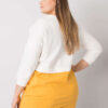 Ecru-žlutá plus-size mikina Sira bez kapuce – JENENA