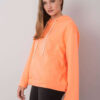 Fluo oranžová mikina Emy s kapucí – CIRINA