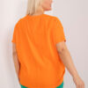 Neonově oranžový plus size top COLORWAVE
