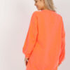 Fluo oranžová oversize mikina s potiskem – NOLORA