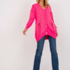 Fluo růžový oversize kardigan ASTRĪDA RUE PARIS