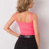 Neonově růžový žebrovaný crop top GABRIELIS