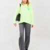 Fluo zelená oversize mikina s kapucí – AVRLIA
