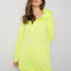 Fluo žlutá mikina Olive s kapucí – DORARA