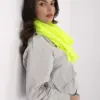 Neonově žlutý řasený viskózový šátek – VANDA