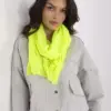 Neonově žlutý řasený viskózový šátek – VANDA
