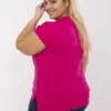 Fuchsiový plus size top CORDEVINA se srdíčky