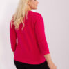 Fuchsiová plus size mikina BLOOMELLE