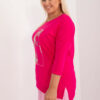 Fuchsiový plus size top PINKFLORA