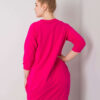 Fuchsiové plus size bavlněné šaty KARISSA