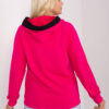 Fuchsiová basic mikina plus size s kapsou – HILESSA