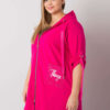 Fuchsiová plus-size mikina Zurich na zip – IOLARA