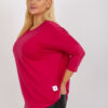 Fuchsiový plus size top VISCARIA