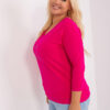 Fuchsiový plus size top JOIESIZE