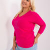 Fuchsiový plus size top JOIESIZE