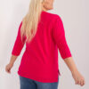 Fuchsiová plus size halenka FEATHERA