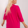 Fuchsiová plus size mikina MELLORA