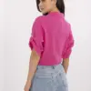 Fuchsiová mušelínová košile ITALY MODA s kapsou – ESTELIA